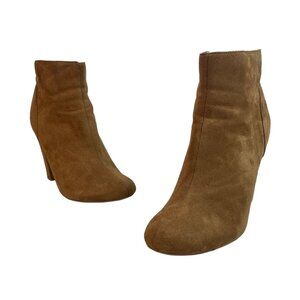 Daily Shoes Women's Brown Suede Bonnie Heeled Booties Sz 10